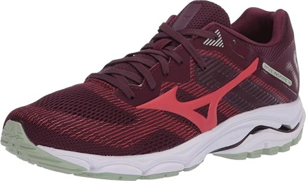 Mizuno Wave Inspire 16 Running Shoes Lace Up Sneakers Mauve Wine-Cayenne 8